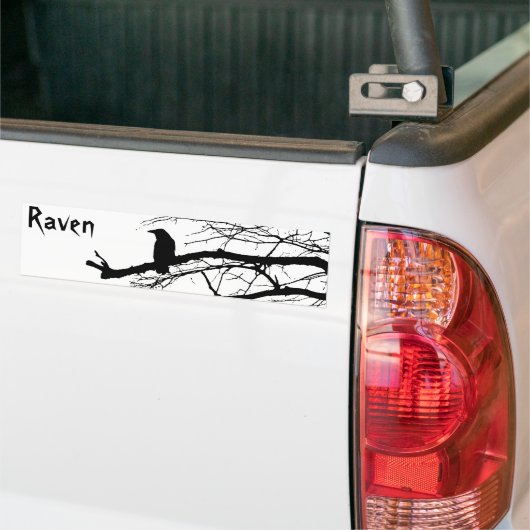 Raven op de boom bumpersticker (Op Truck)