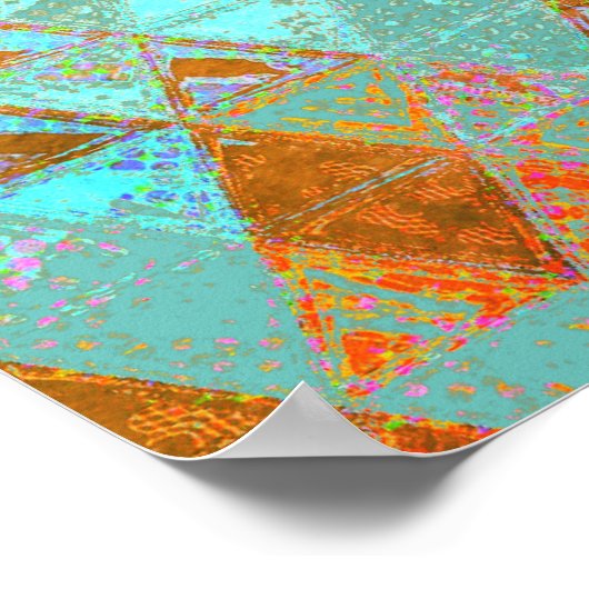 Raven op de Boom en oude quilt sky Poster (Hoek)