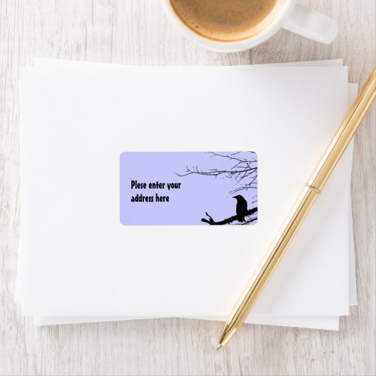 Raven op de boom etiket (Insitu)