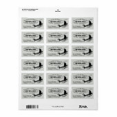 Raven op de boom etiket (Full Sheet)