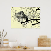 Raven op de boom, Huis in Ruins Poster (Keuken)
