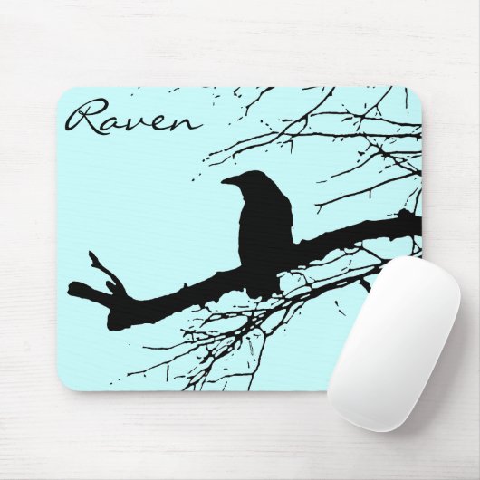 Raven op de boom muismat (Met muis)
