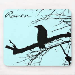 Raven op de boom muismat