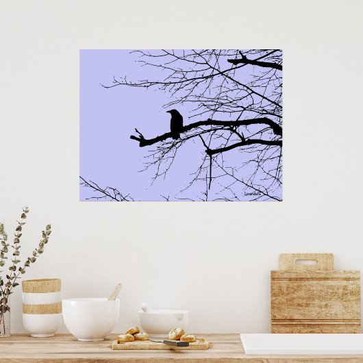 Raven op de boom poster (Keuken)