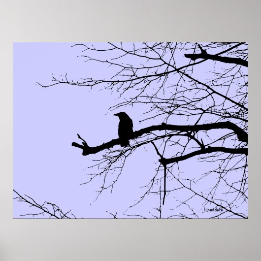 Raven op de boom poster (Voorkant)