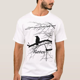 Raven op de boom t-shirt