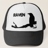 Raven op de boom trucker pet (Voorkant)