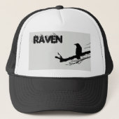 Raven op de Boom Zwart-wit Trucker Pet (Voorkant)