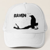 Raven op de boomkar Trucker Hat Trucker Pet (Voorkant)
