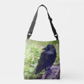 Raven op Driftwood Crossbody Tas (Voorkant)