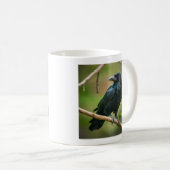 Raven op een boomtak koffiemok (Voorkant rechts)