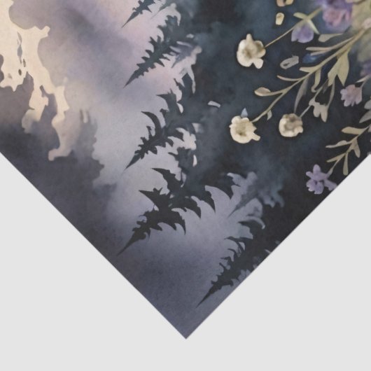 Raven op een schedel Decoupage Tissuepapier (Detail)