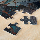 Raven op Peak – Impasto Corvid Donkere Gothic Legpuzzel (Zijkant)