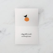 RAVEN OP POMPOEN HALLOWEEN/HERFST KAART (Binnen)