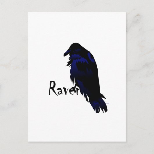Raven op Raven Briefkaart (Voorkant)