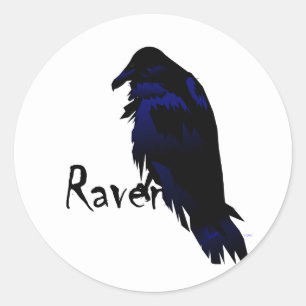 Raven op Raven Ronde Sticker