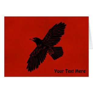 Raven op rood