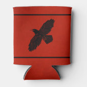 Raven op rood blikjeskoeler (Voorkant)