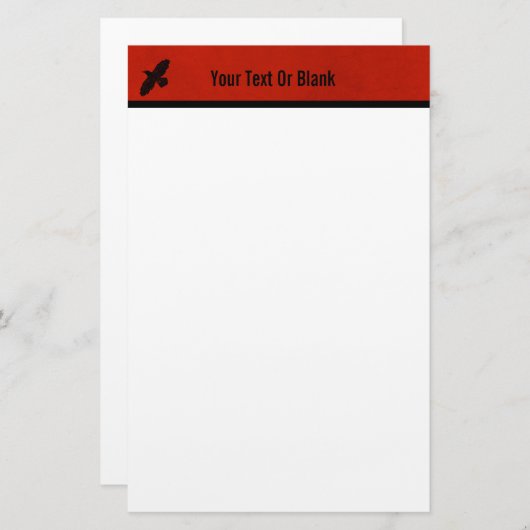 Raven op rood briefpapier (Voorkant / Achterkant)