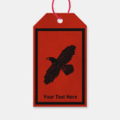 Raven op rood cadeaulabel (Voorkant)
