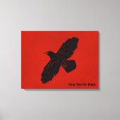 Raven op rood canvas afdruk (Voorkant)