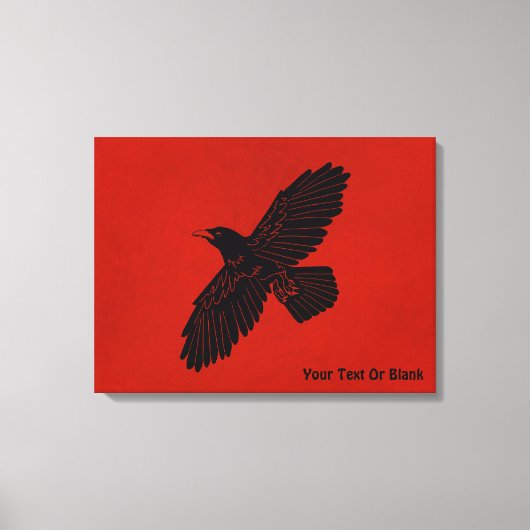 Raven op rood canvas afdruk (Voorkant)
