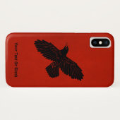 Raven op rood Case-Mate iPhone case (Achterkant (horizontaal))