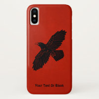 Raven op rood