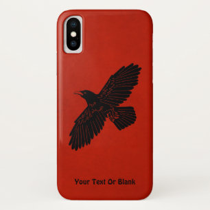 Raven op rood Case-Mate iPhone case