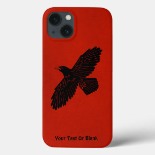 Raven op rood Case-Mate iPhone case