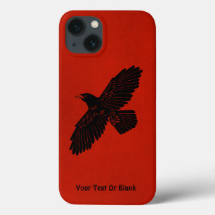 Raven op rood Case-Mate iPhone case