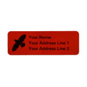 Raven op rood etiket (Voorkant)