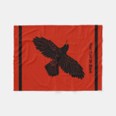 Raven op rood fleece deken (Voorkant (Horizontaal))