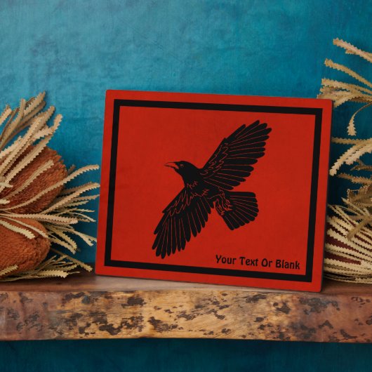 Raven op rood fotoplaat (Zijkant)