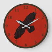 Raven op rood grote klok (Voorkant)