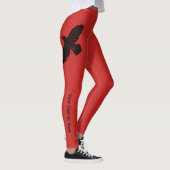 Raven op rood leggings (Rechts)