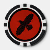 Raven op rood poker chips (Voorkant)