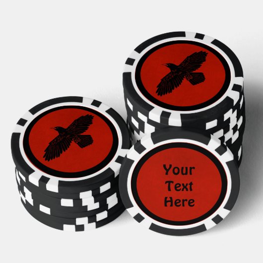 Raven op rood poker chips (Opstapeling)