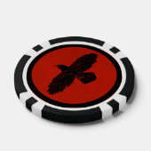 Raven op rood poker chips (Enkel)