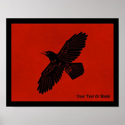 Raven op rood poster (Voorkant)