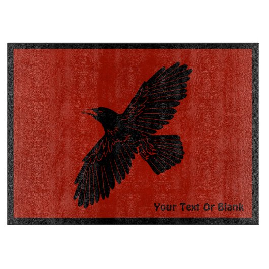 Raven op rood snijplank (Voorkant)