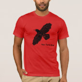 Raven op rood t-shirt (Voorkant)
