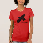 Raven op rood t-shirt (Voorkant)