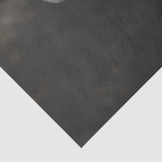 Raven op schedel met kaarsen en Amethist kristalle Tissuepapier (Detail)