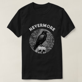 Raven op schedel met Rozen Nevermore T-shirt