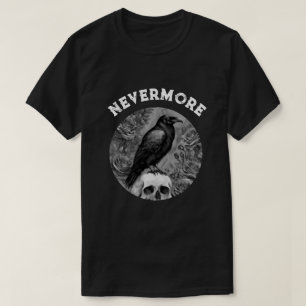 Raven op schedel met Rozen Nevermore T-shirt