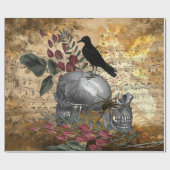 Raven op Skulls Cadeaupapier (Vlak)
