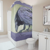 Raven Originele Waterverf van Miranda Print Douchegordijn (In situ)