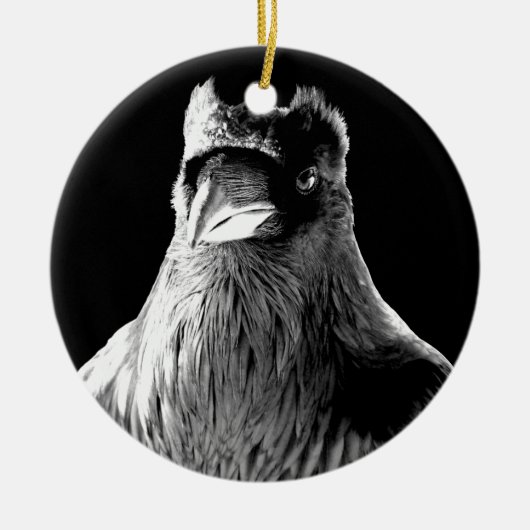 Raven Ornament Personalized Raven Decoration Gift (Voorkant)