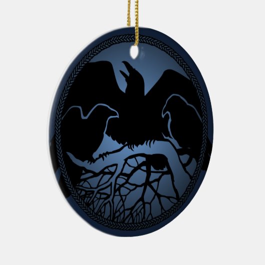 Raven Ornament Personalized Raven Decoration Gift (Rechts)